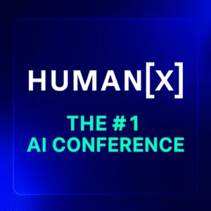HumanX 2026 Conference thumbnail featuring the HumanX logo and the phrase “The #1 AI Conference” in bold neon green, set against a deep blue futuristic background.
