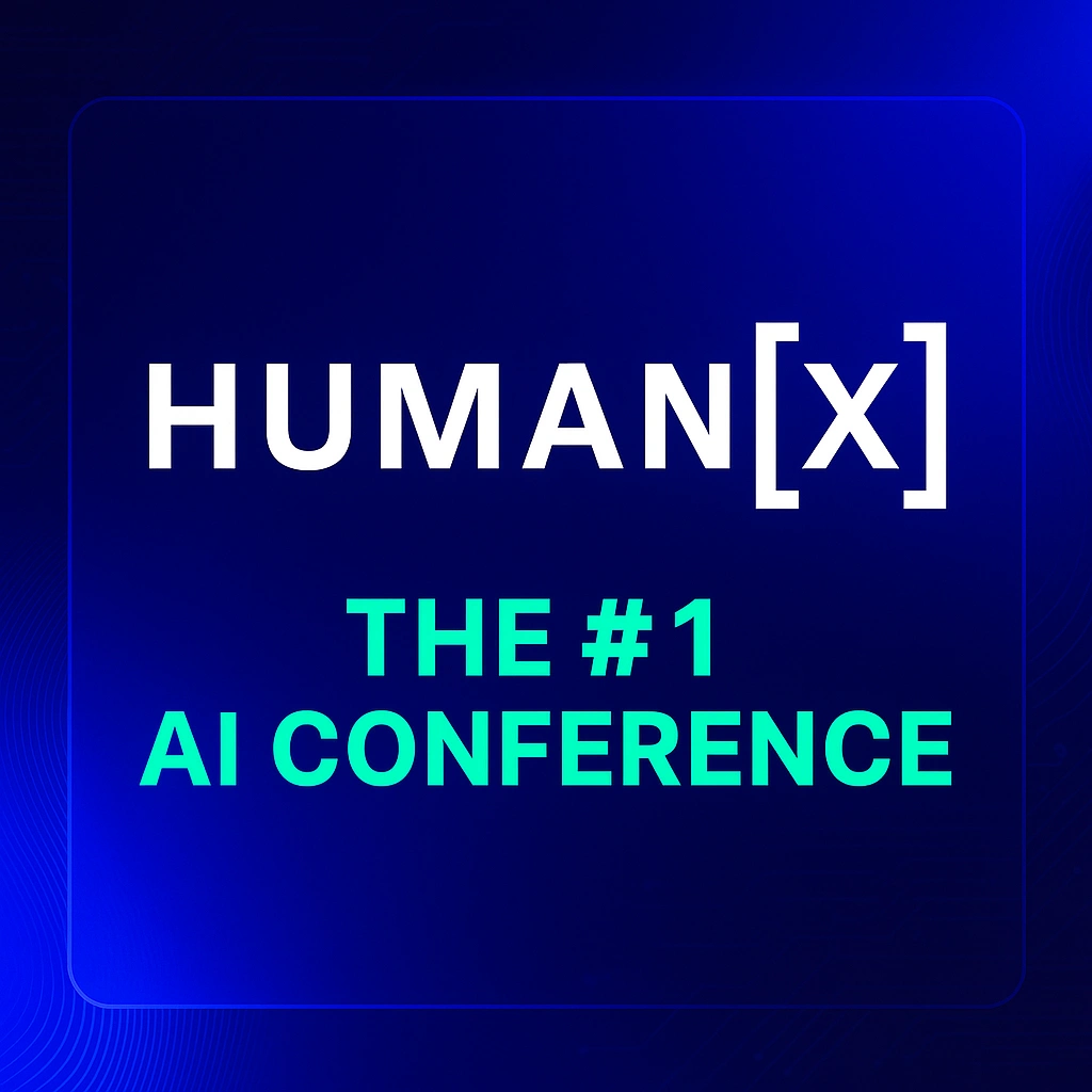 HumanX 2026 Conference thumbnail featuring the HumanX logo and the phrase “The #1 AI Conference” in bold neon green, set against a deep blue futuristic background.